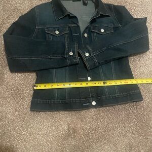 New York & Company Dark Blue Denim Jacket